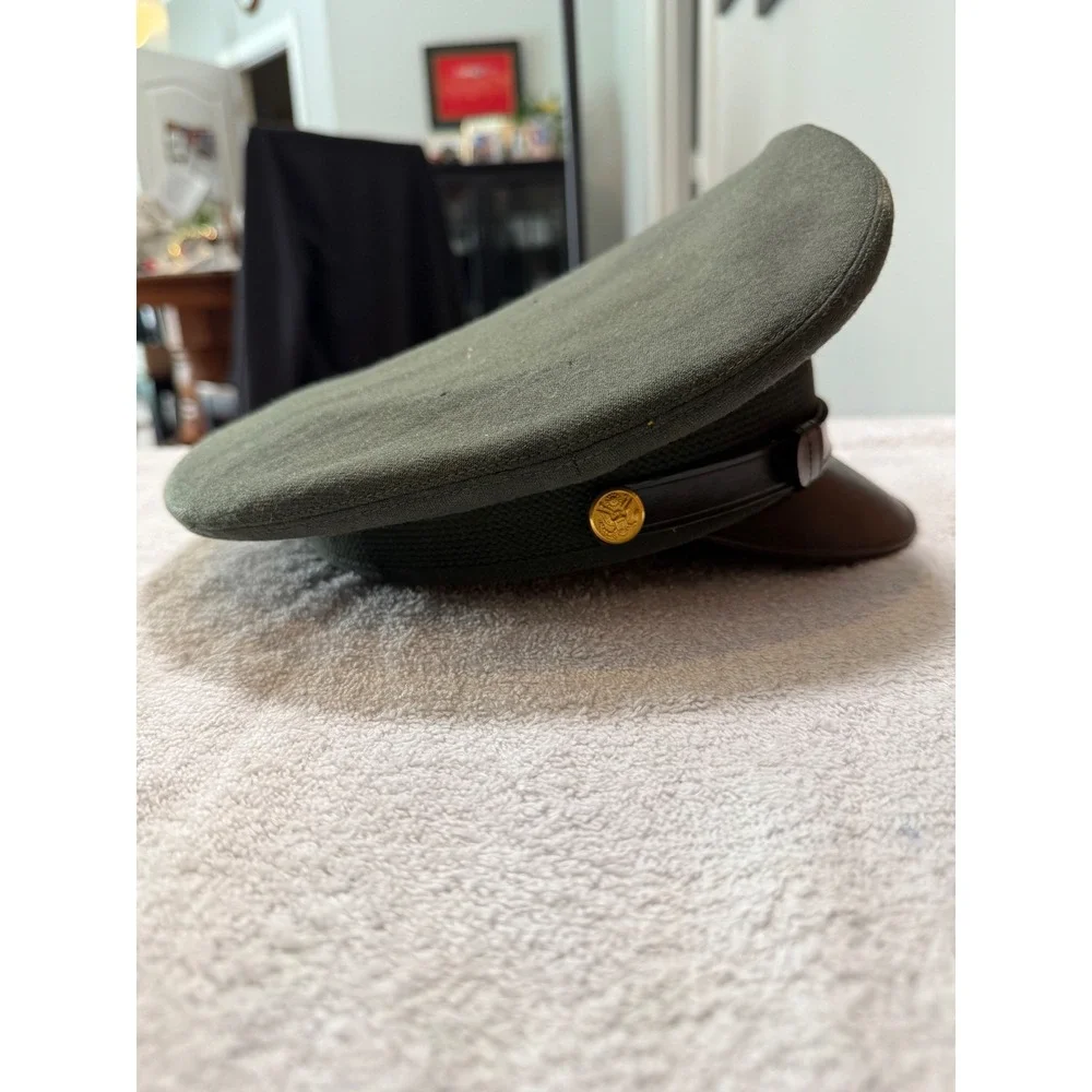 US Army Enlisted Service Cap Olive Drab Green Military Dress Hat 8405-286-5057